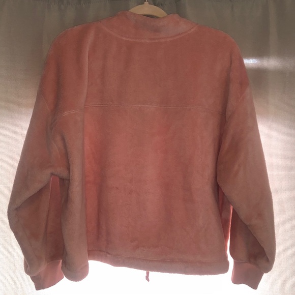 Old Navy Plush [Bunny Fur] Celestial Pink Half Zip Pullover Sweatshirt - Picture 2 of 3